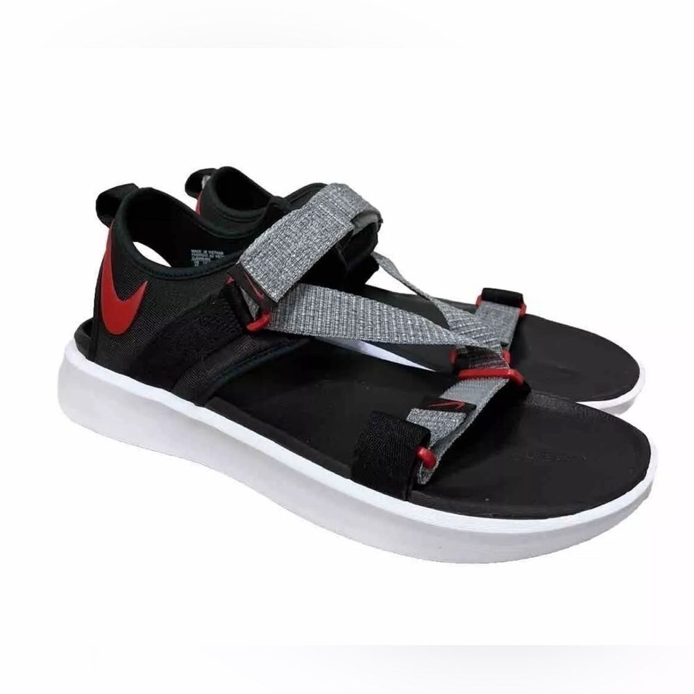 Nike Vista Men Sandals Size 11 Black/White/Wolf Grey/University Red DJ6606-002